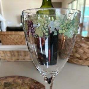 acrylic wine glasses & melamine hors d’oeuvres plates set by Keller Charles